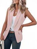 Stylish Womens Vest Fashion Dressy Notch Lapel Blazer Jacket