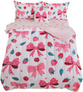 Kawaii Bowknot Bedding Set for Kids Girls - 6 Pieces Comforter