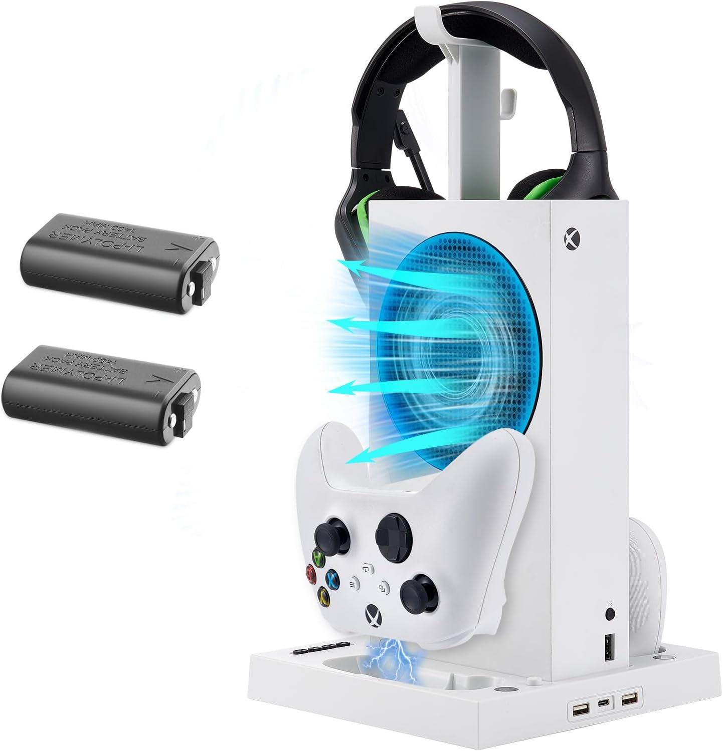 Lictin Cooling Fan Charging Station for Xbox Series S Console