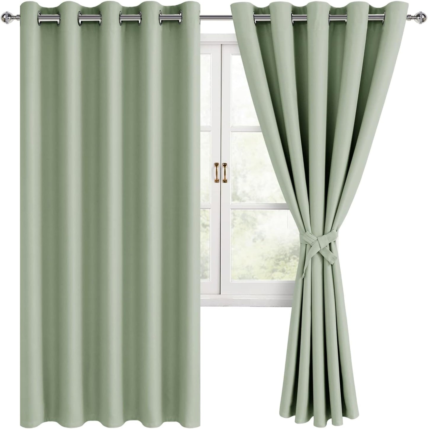 Grommet Blackout Curtains for Bedroom - Thermal Insulated Drapes