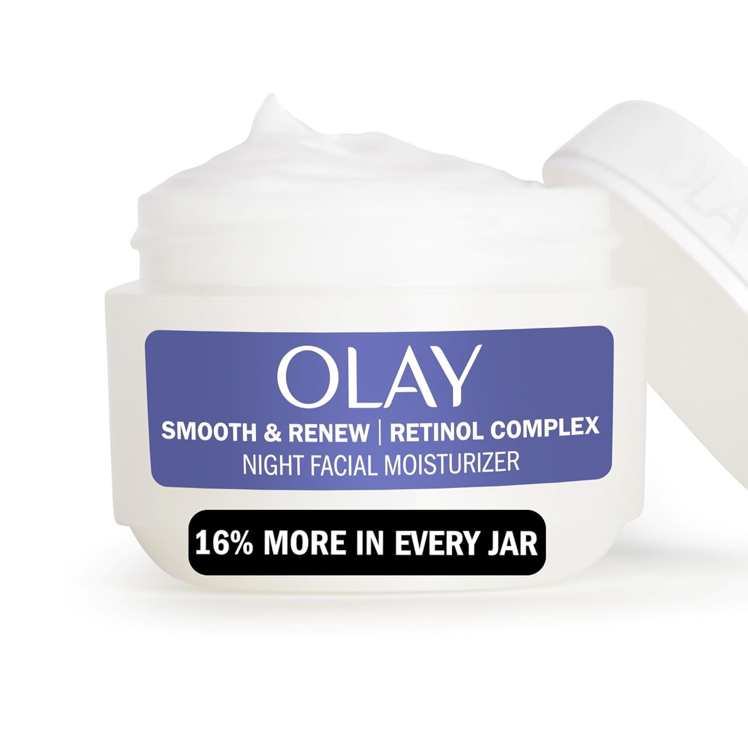 Olay Retinol Night Cream, Smooth Fine Lines, Eco Jar, 2 oz