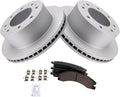 TRQ Rear Ceramic Brake Pad & Coated Rotor Kit Compatible with Chevy
