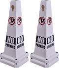 4-Pack 26.5 in Caution Cones 4-Sided Warning Signs - Stable, Visible