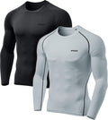 TSLA Men's Thermal Long Sleeve Compression Shirt - Warm Base Layer