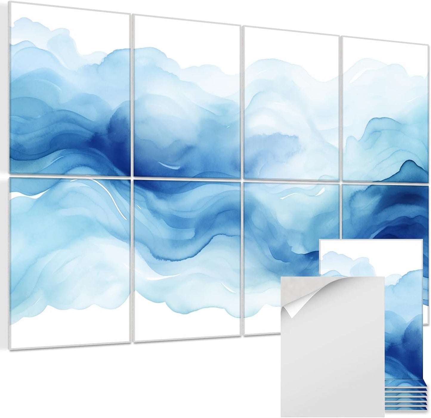 8 Pack Art Acoustic Panels for Sound Proofing and Decor
