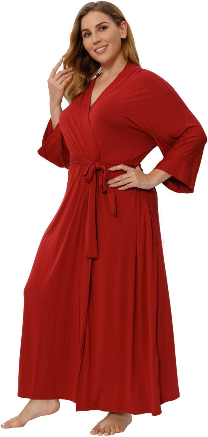 Plus Size Long Robes for Women - Soft and Comfortable Kimonos