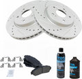 Front Ceramic Slotted X Drilled Brake Kit for 2007-2012 Acura RDX
