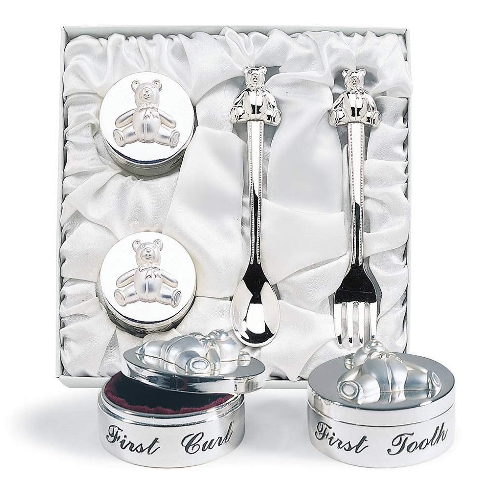 Babys First Curl and First Tooth Keepsake Box Collection Gift