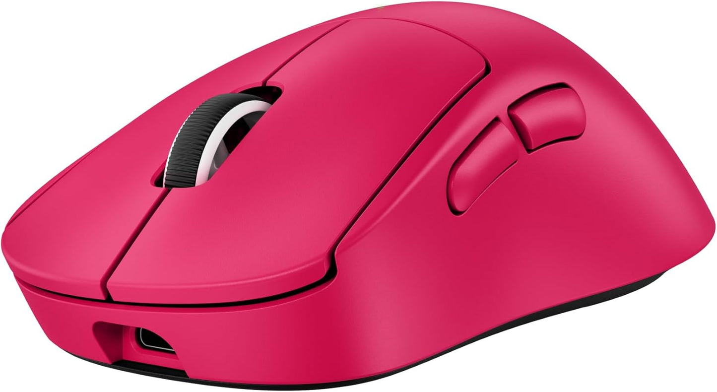 Logitech G PRO X: Ultra-Light Wireless Gaming Mouse, 44k DPI, 5 Buttons - Magenta