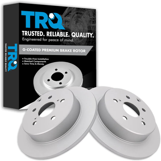 TRQ Rear Brake Rotors Set for 2016-2020 Toyota Mirai & Prius V
