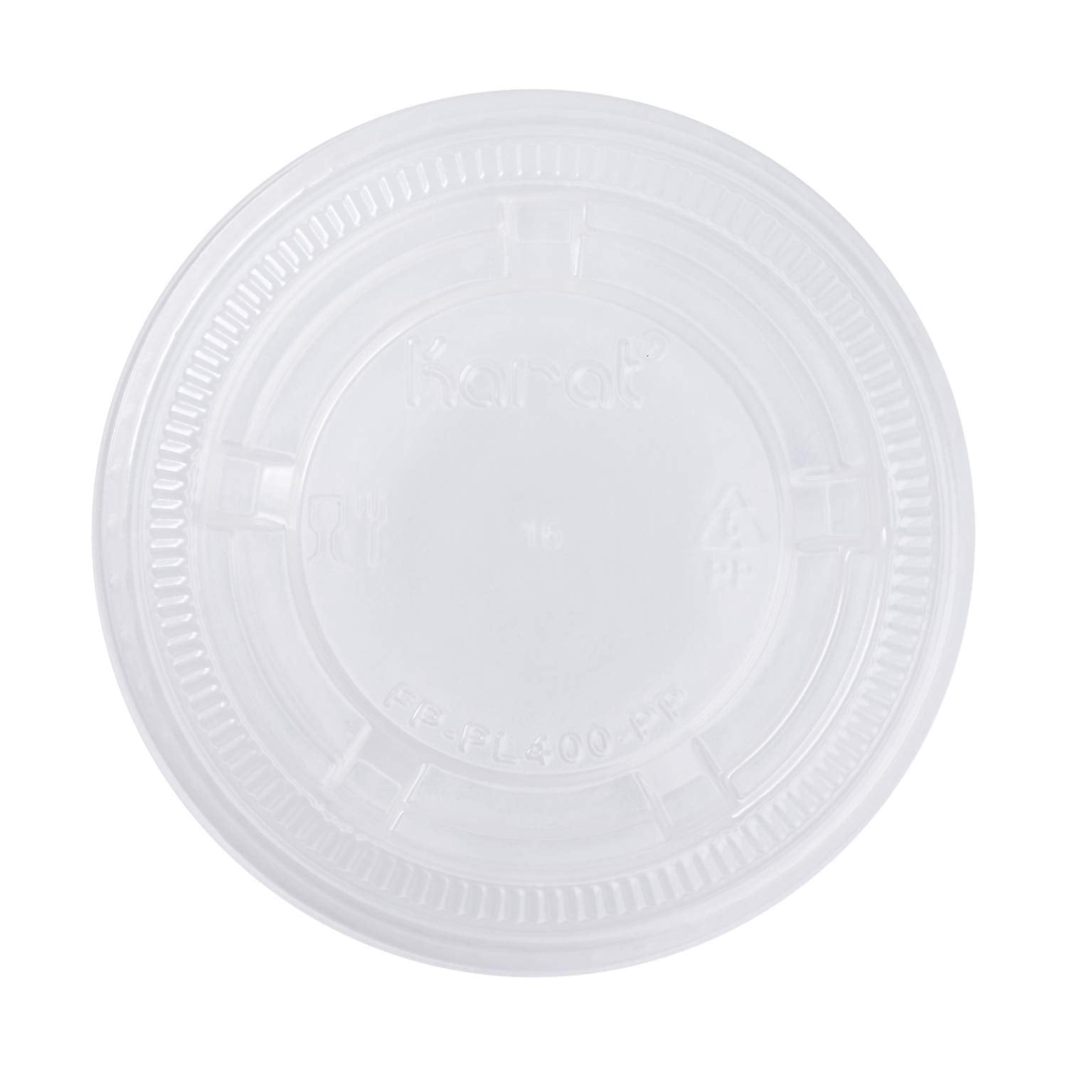Karat FP-PL400-PP Clear Portion Cup Lids for 3.25 to 5.5 oz