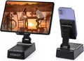 Cell Phone Stand with Bluetooth Speaker - Foldable Dual Pairing