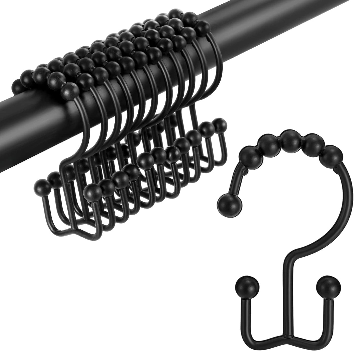 TENOVEL Double Sided Rust Proof Shower Hooks