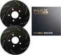 Front Brake Rotors Black E-Coated for 2000-2004 Jeep Grand Cherokee