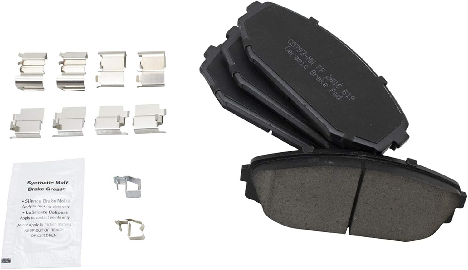 TRQ Front Brake Pads Ceramic for 2001-2004 Acura MDX & Honda Odyssey