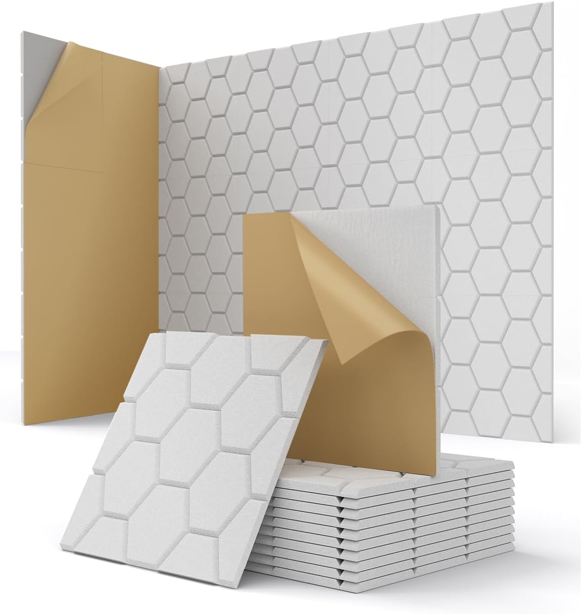 Acoustic Wall Panels Sound Absorbing Hexagon Design for Home