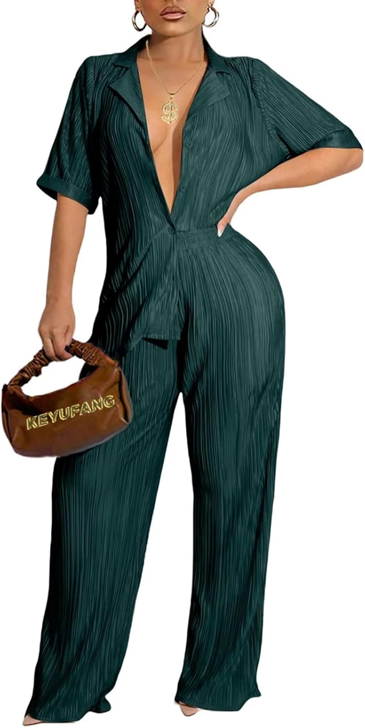 Ekaliy Women's Casual Pleated Outfits for Summer Style