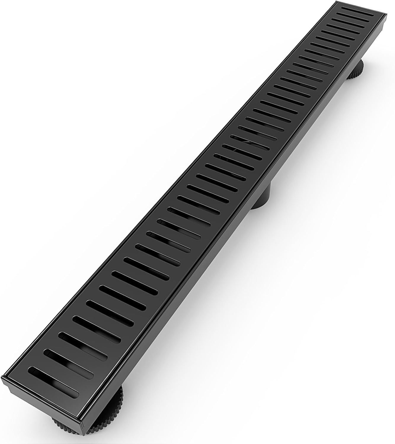 WEBANG 72 Inch Linear Shower Drain with Matte Black Grate