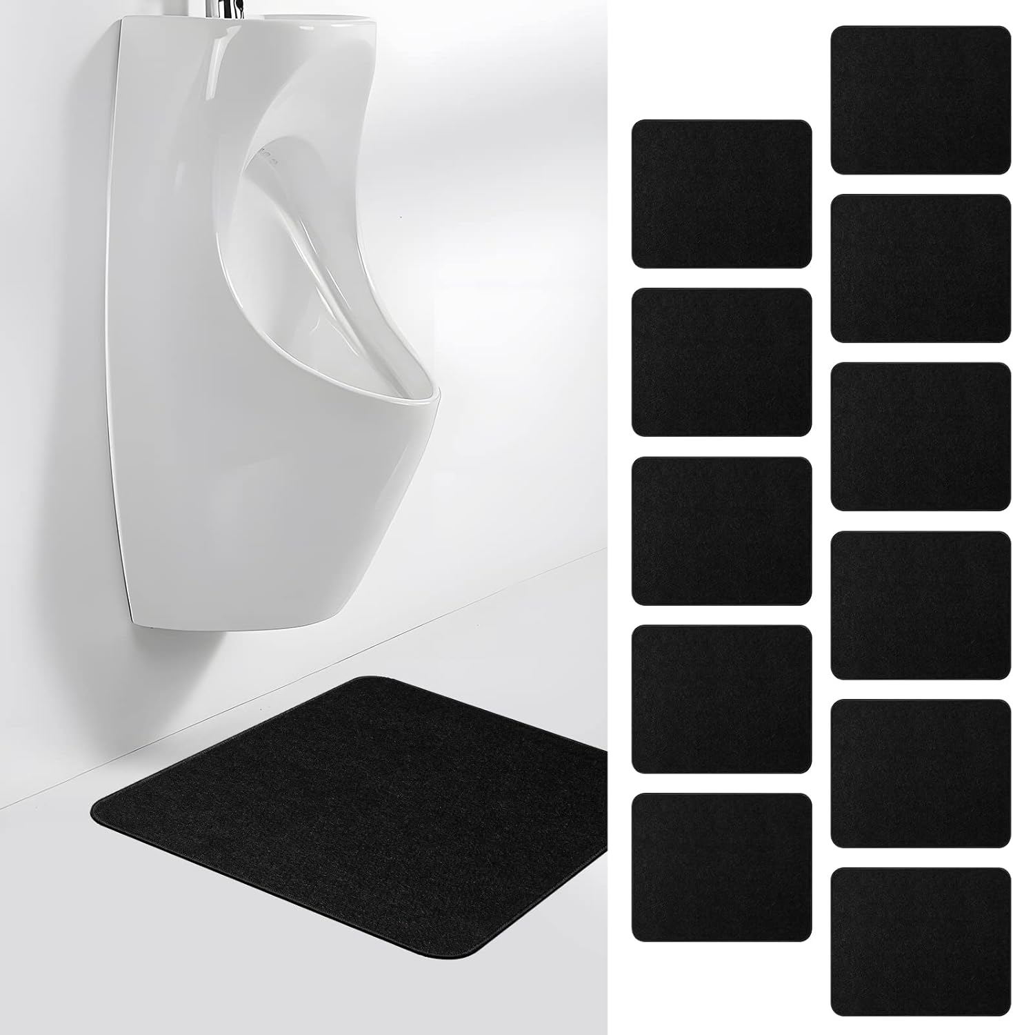 Urinal Mats for Men Bathroom - Anti-Slip, Super Absorbent Pads