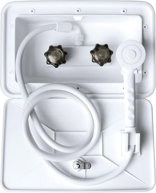 RV Outdoor Shower Box Kit for Easy Camping and Travel Use