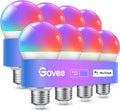 Govee Smart Light Bulbs Color Changing 8 Pack - Music Sync & WiFi