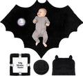 Sherpa Fleece Goth Bat Baby Swaddle Blanket Gift Set - Cozy Bat