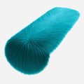 Dk Turquoise Faux Fur Table Runner 18 x 48 in - Plush Holiday Accent