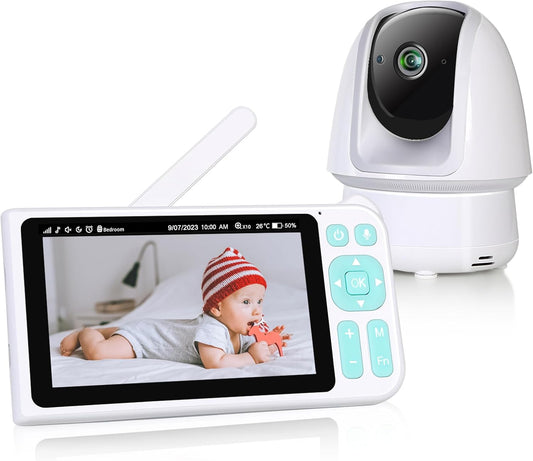Clear 1080p FHD Baby Monitor, 3000ft Range, Night Vision & Lullabies