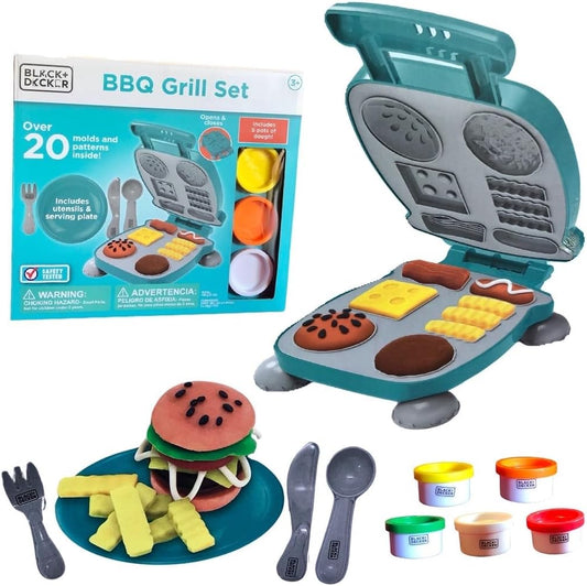 Interactive BBQ Toy Set for Toddlers with 20 Molds