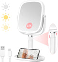 Lighted Makeup Mirror 1x/10x Magnifying Vanity Mirror - Rechargeable