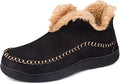 Wishcotton Men's Moccasin Bootie Slippers - Cozy Memory Foam Comfort