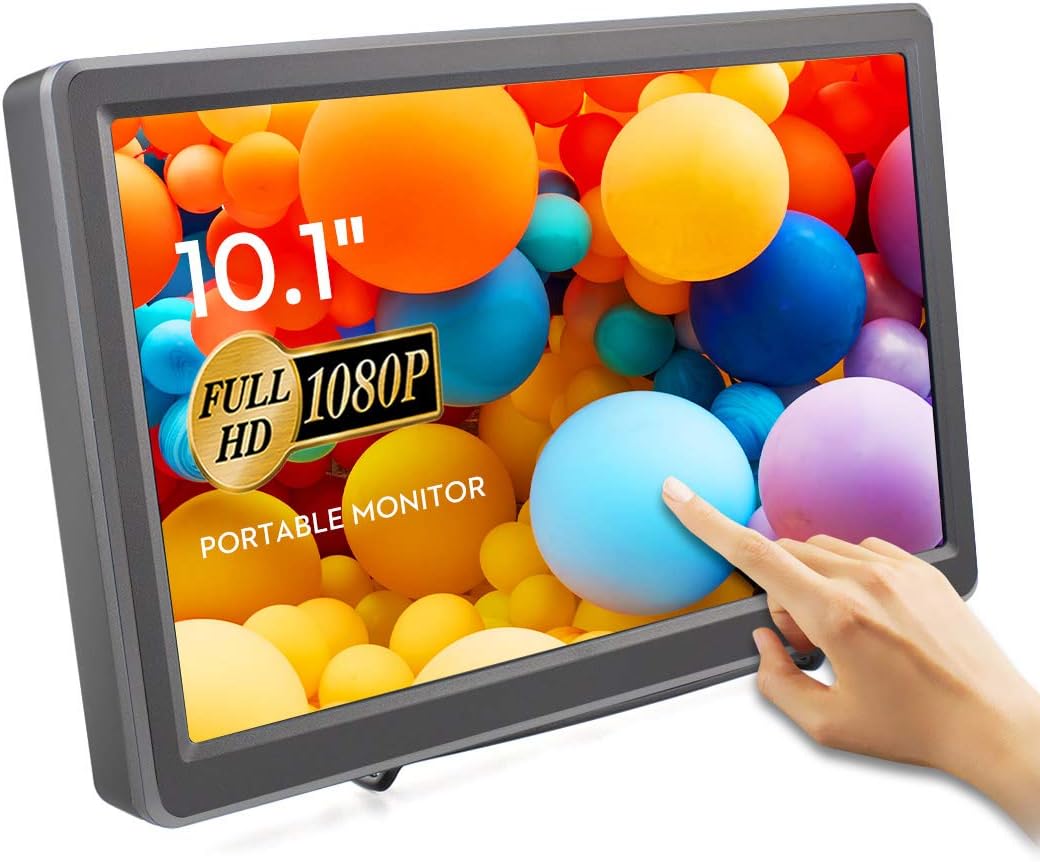 10.1 Inch Portable Monitor with Touchscreen for Gaming and More