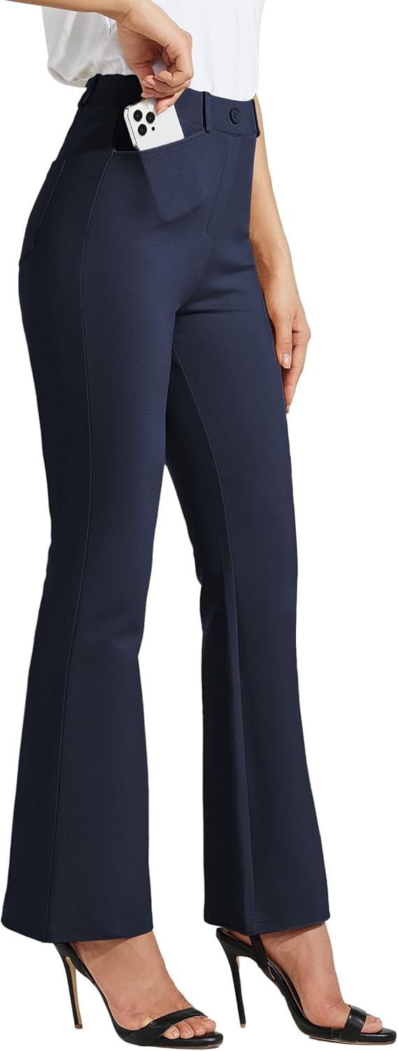 Willit Women's Yoga Dress Pants Bootcut Stretch Work Slacks