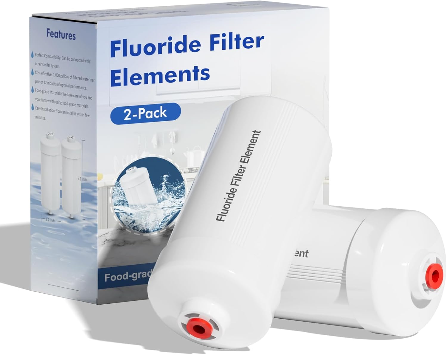 Purewell 5-Stage Fluoride Filters for Berkey Systems - 2 Pack