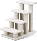 Tangkula Pet Stairs for Cats and Dogs - 4-Step Carpeted Ladder