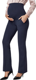 Soft Maternity Pants with Pockets Maternity Leggings for Work