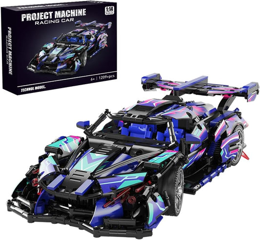 Sports Car Building Blocks Toys for Boys & Adults - 1391 Piece Kit