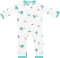 KYTE BABY Unisex Bamboo Rayon Zippered Rompers 0-24 Months - Soft Fit