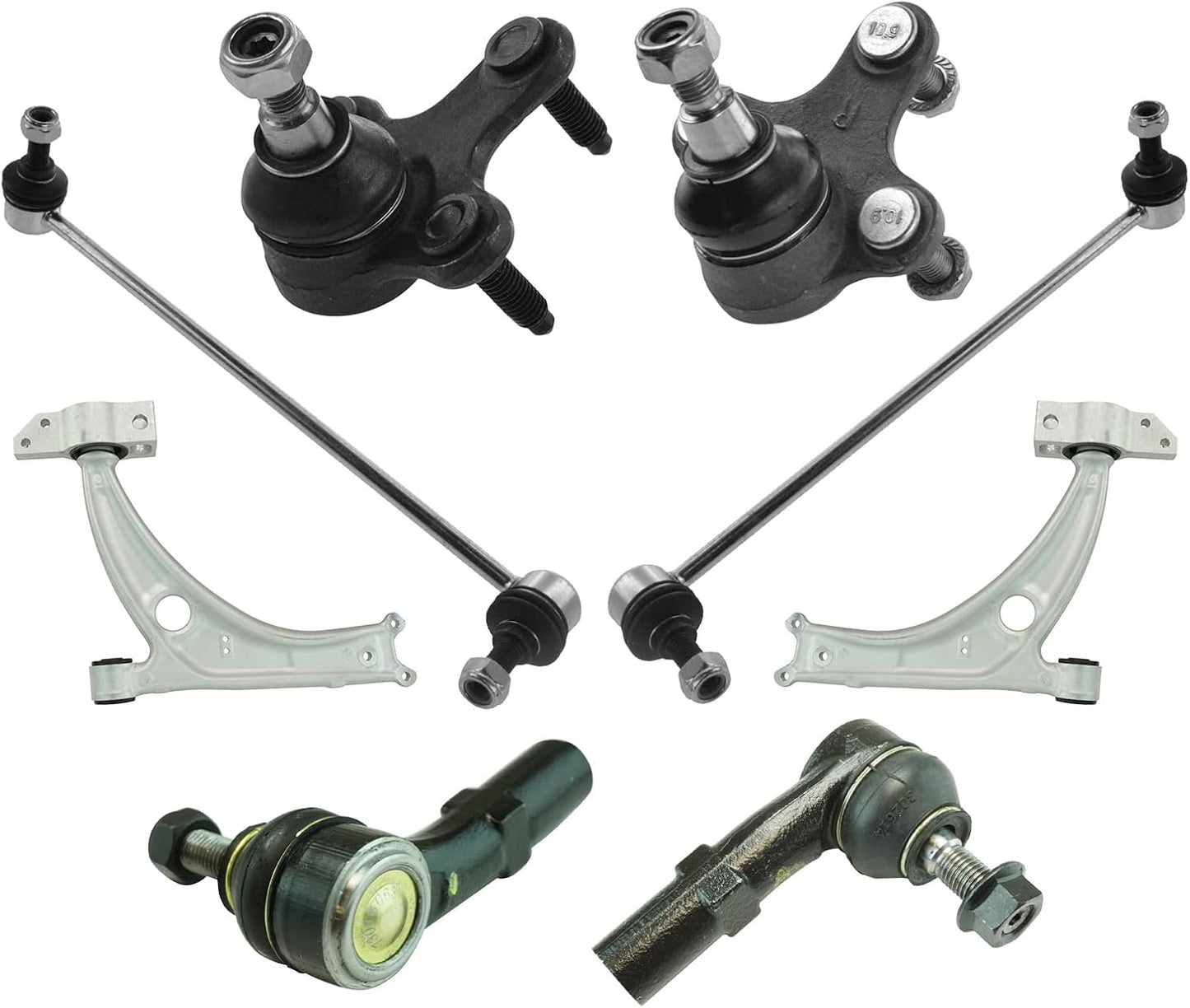 TRQ Front Steering & Suspension Kit for 2009-2016 Volkswagen Tiguan