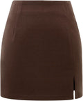 Plaid Mini Skirts High Waisted Wool Pencil Skirt (Style 6ZL4)