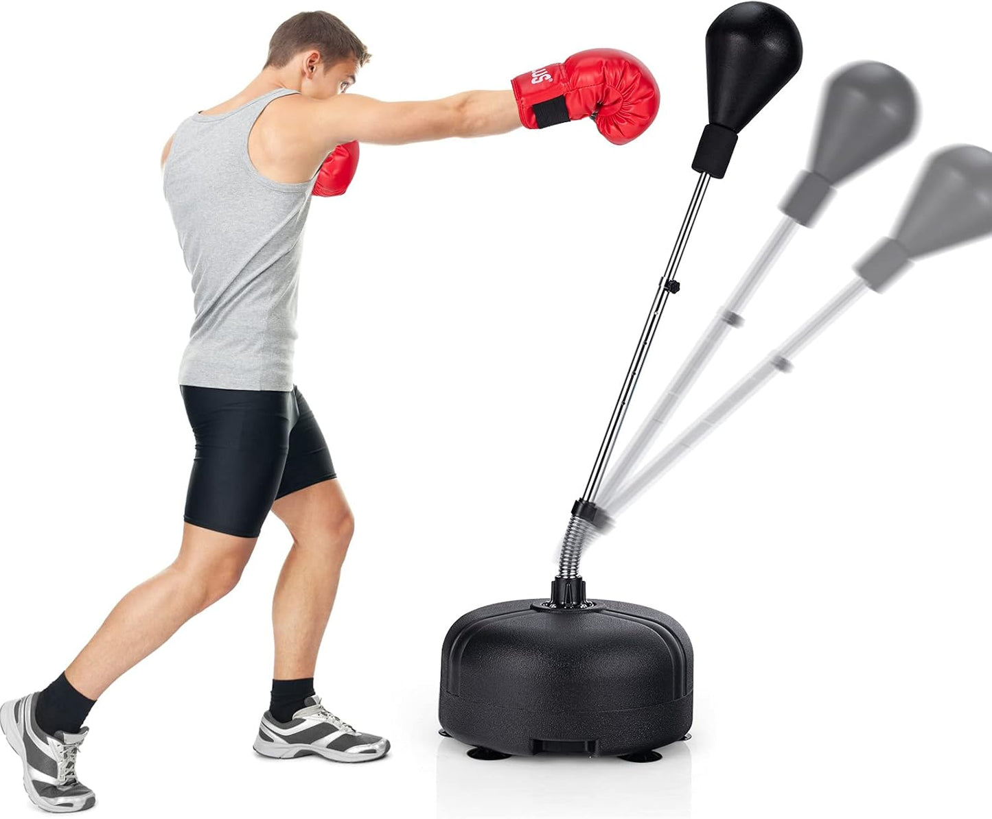 GYMAX Freestanding Punching Bag: Adjustable Height & Stress Relief