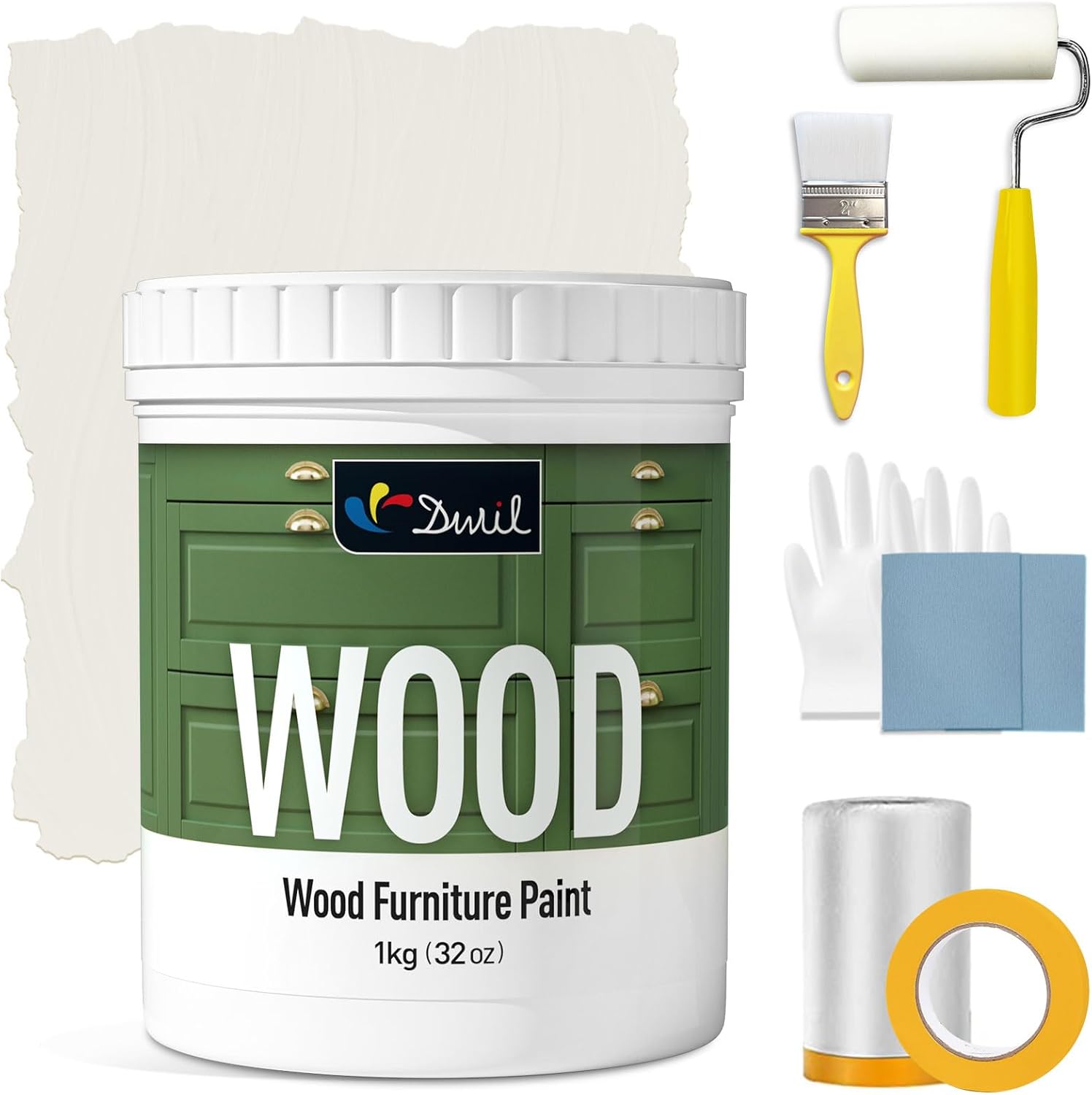 DWIL Matte Finish Furniture Paint - Easy to Apply Ivory White