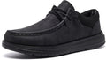 Mens Wide Toe Box Slip-on Loafers for Men - Comfortable Walking