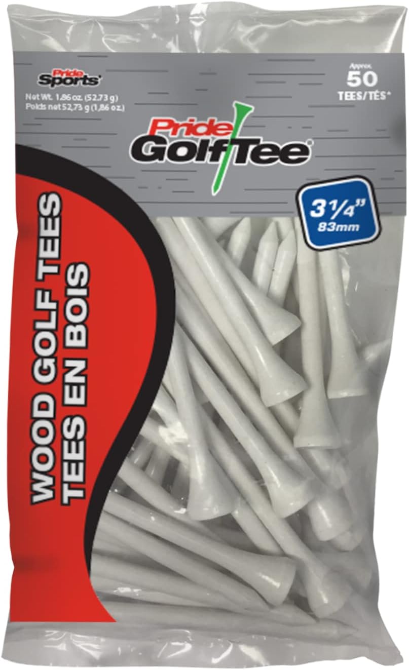 50 Count Pride Golf Tee Set - 3-1/4 inch Deluxe Tees
