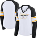 Fanatics Women's Redzone Blitz Package Raglan Lace-Up V-Neck Tee