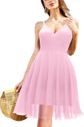 Ellames Women's Summer Spaghetti Strap V Neck Sundress - Flowy Fit