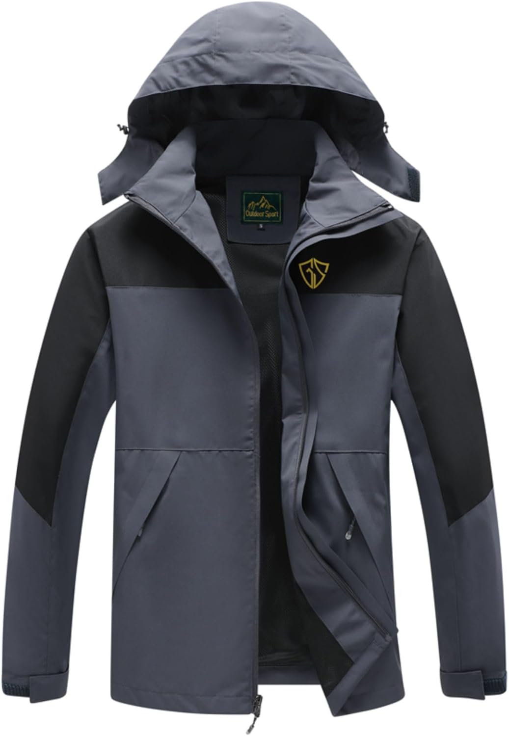 GIISAM Rain Jacket for Men - Waterproof Lightweight Windbreaker