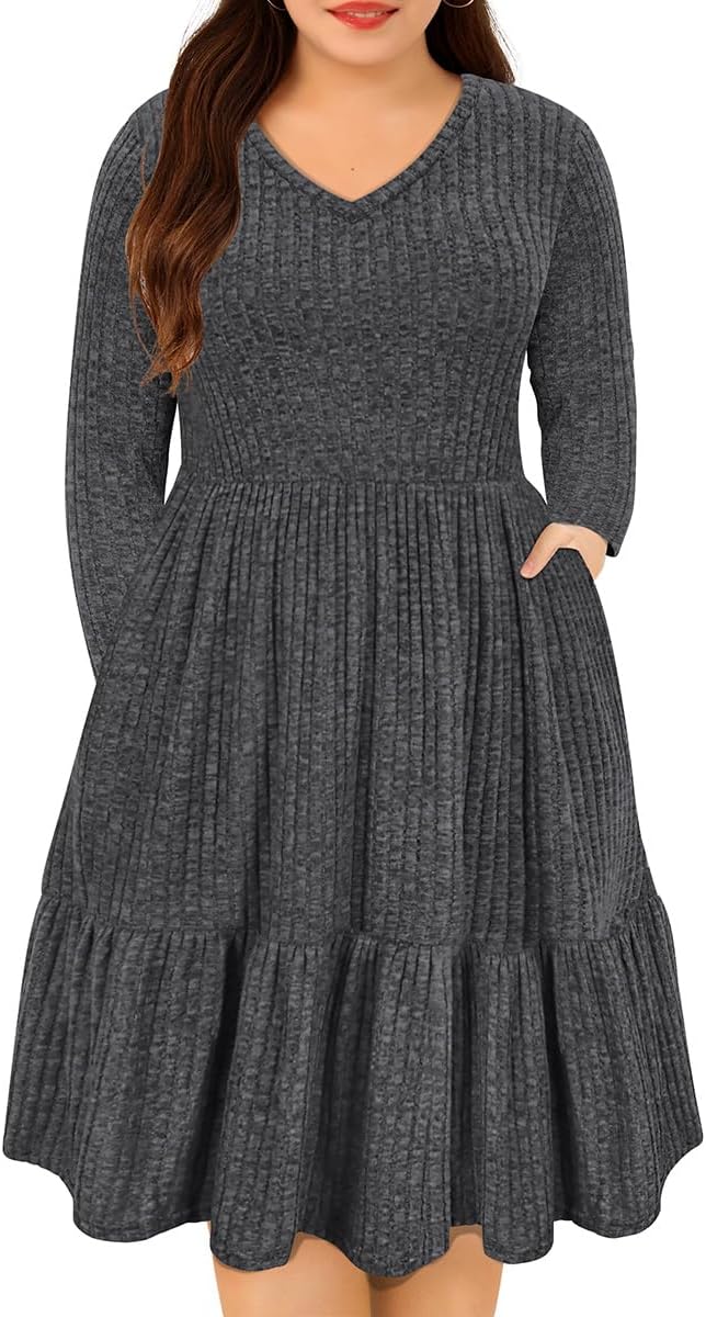 RITERA Plus Size Dresses for Curvy Women with Pockets XL-5XL
