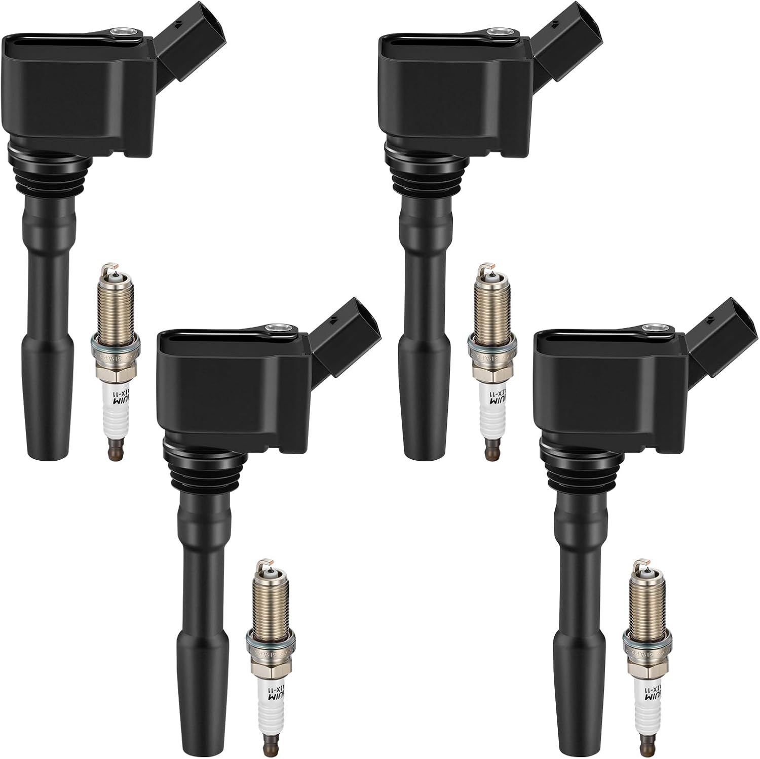 BDFHYK Ignition Coil Pack and Iridium Spark Plugs for Audi VW