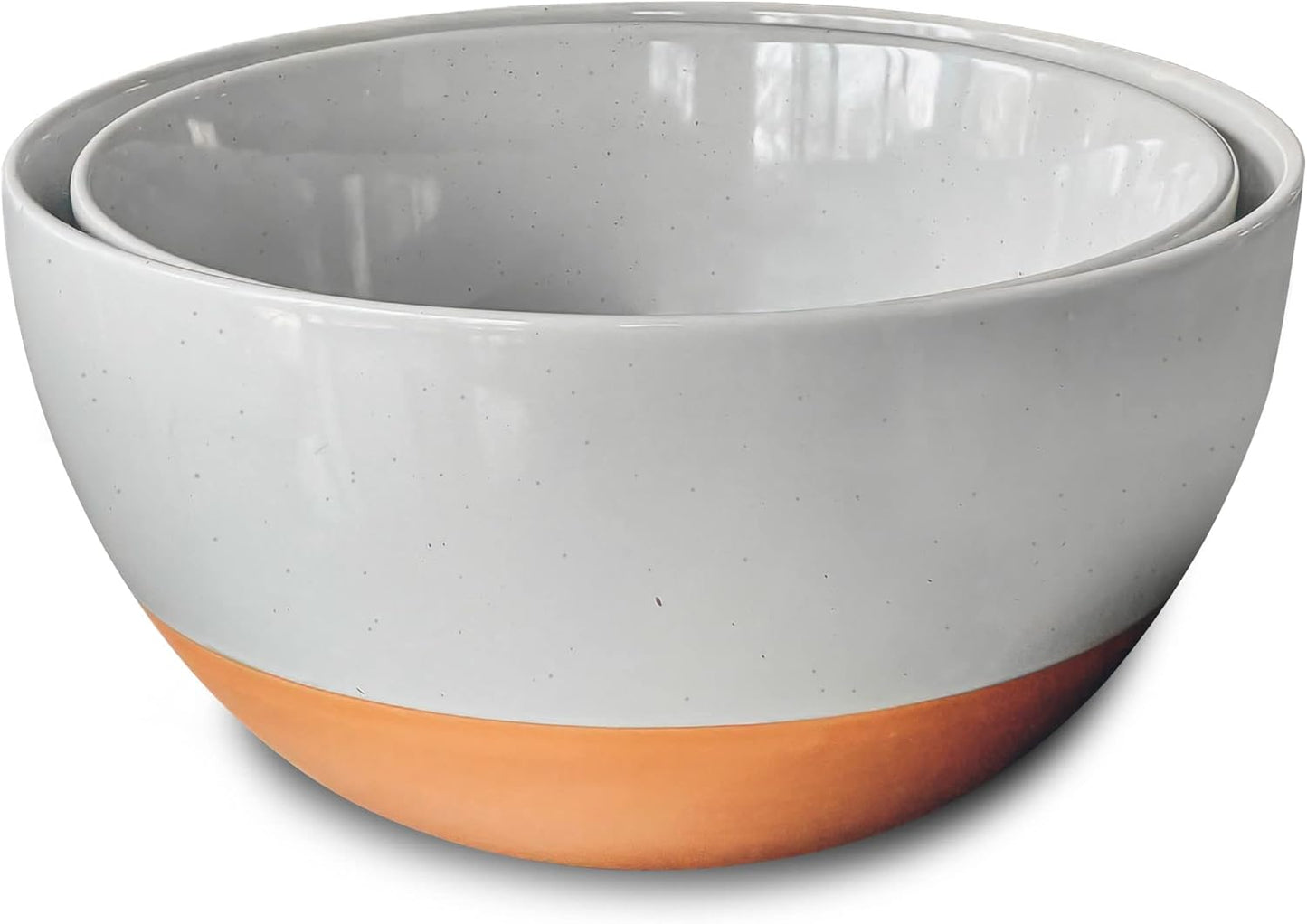 Mora Ceramic Large Mixing Bowls Set for Cooking and Serving